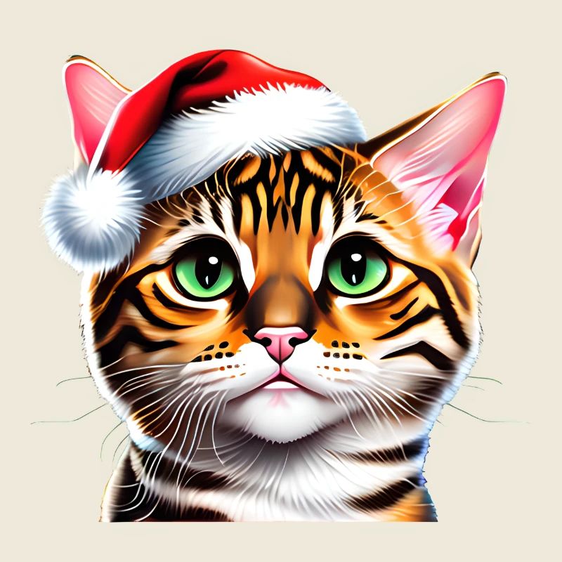 Chat du Bengale Chaton Bengale Chaton Noël