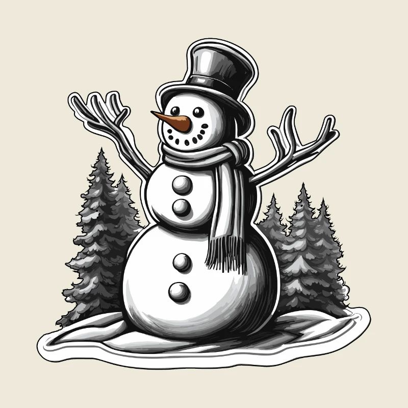 Snowman / Winter / Snow / Comic / Cold