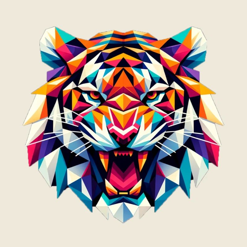 Illustration eines lebendigen Tiger-Logos