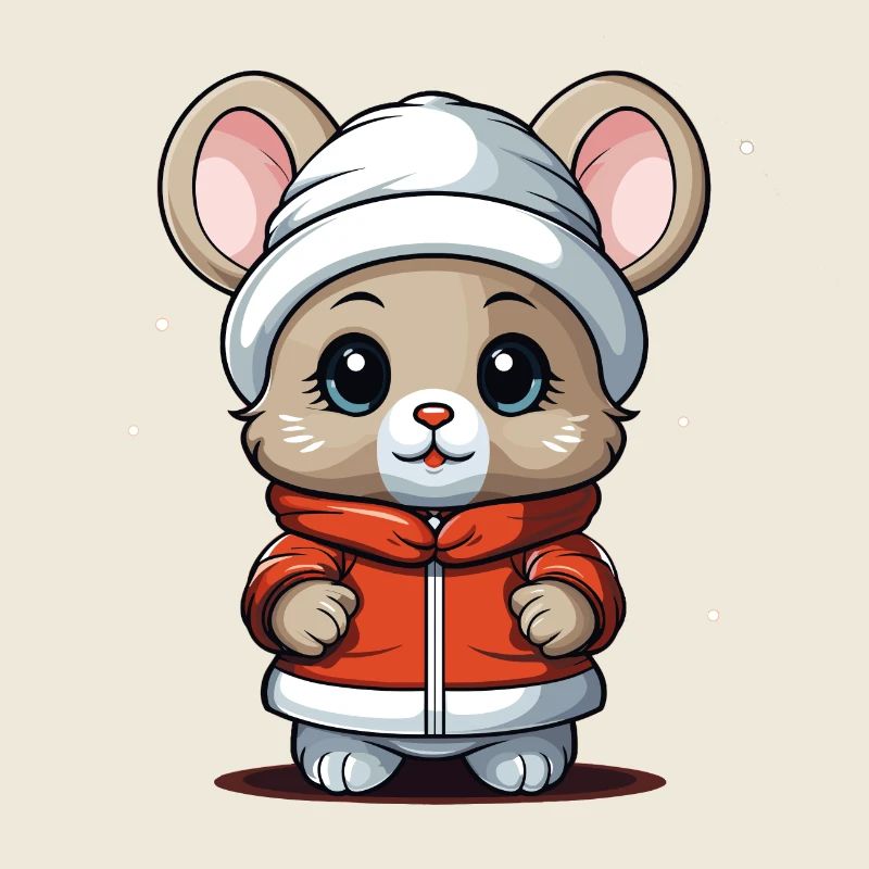 Maus Weihnachts Design - Kawaii Style