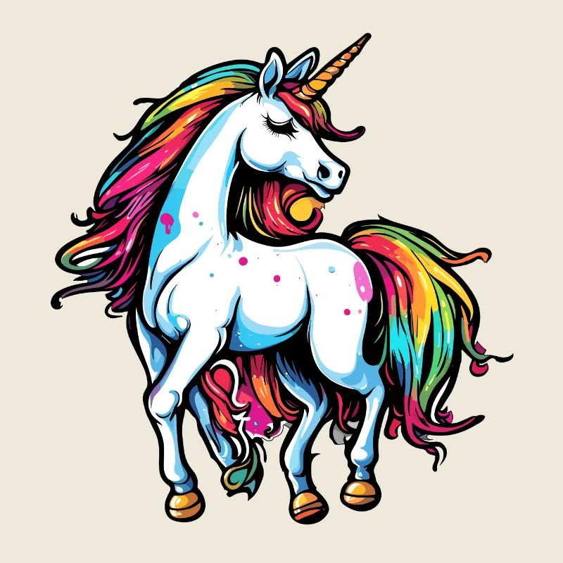 Licorne / Cheval / Fille / Créature mythique / Conte de fées