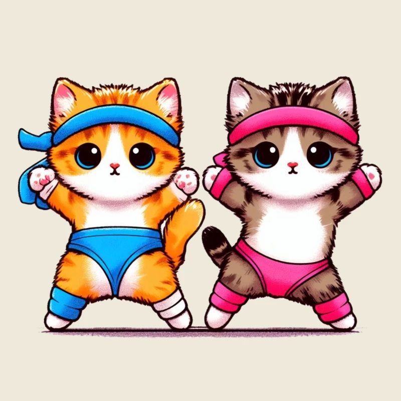 Aerobic kittens 80s style