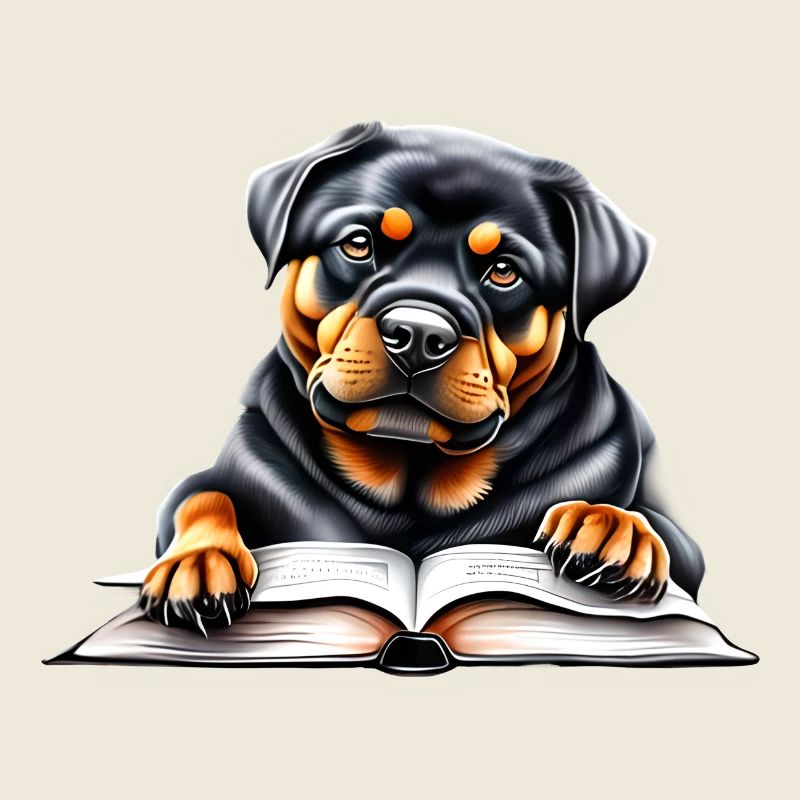 Rottweiler Hund Buch lesen Hunde Rottweilerwelpe