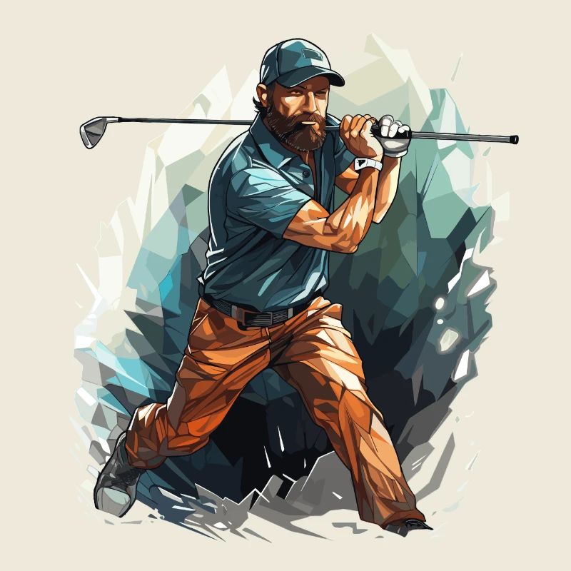 Joueur de golf - Illustration