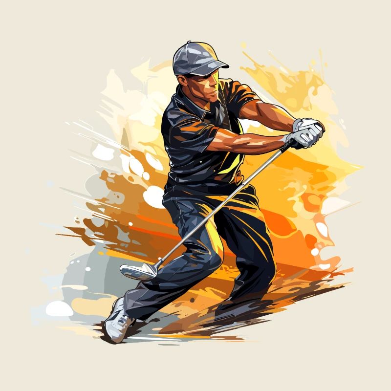 Joueur de golf - Illustration