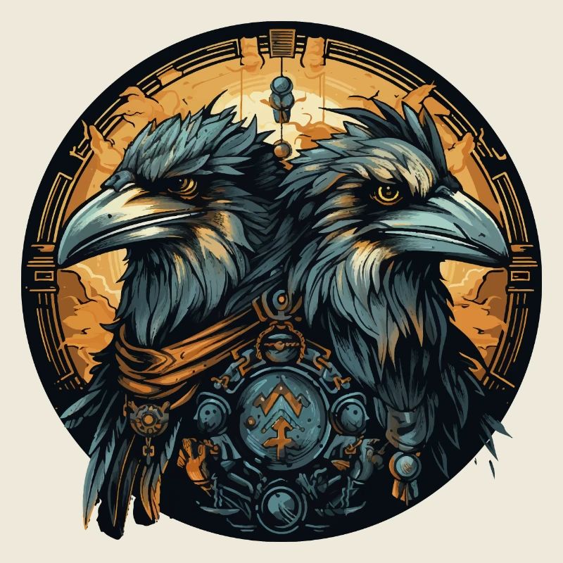 Hugin & Munin Wikinger Design Valhalla