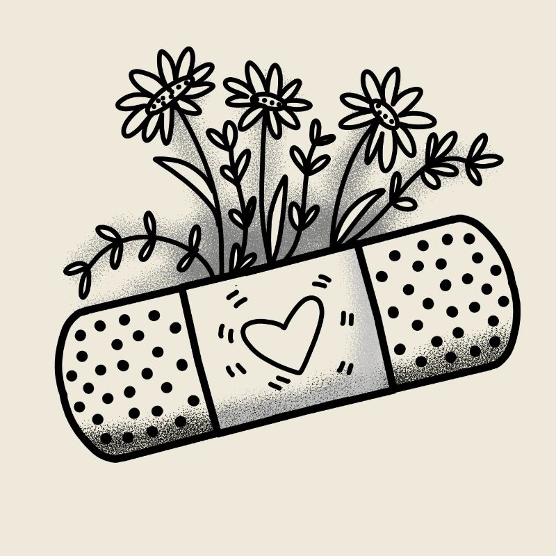 Pflaster Glattpflaster mit Blumen