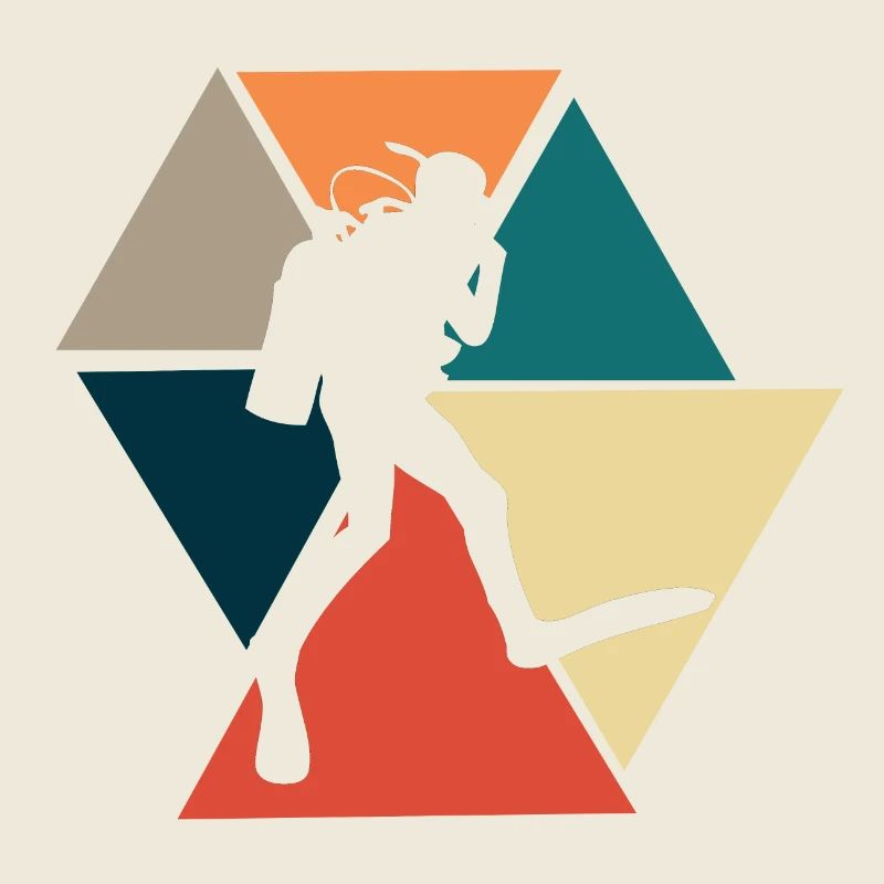 Vintage Retro Tauchen - Geschenkidee