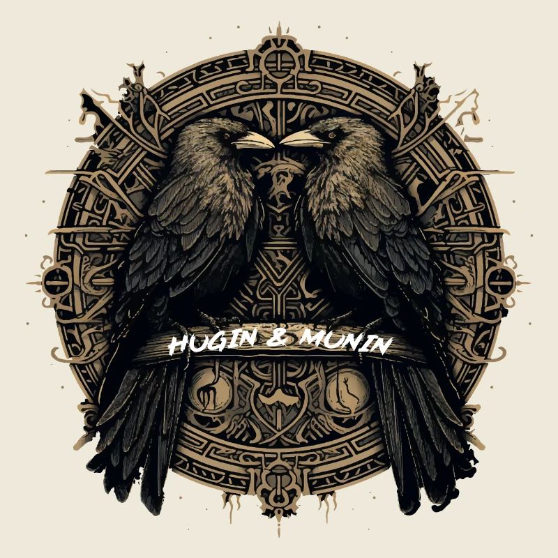 Hugin & Munin Raben Odins Kelten Wikinger Design