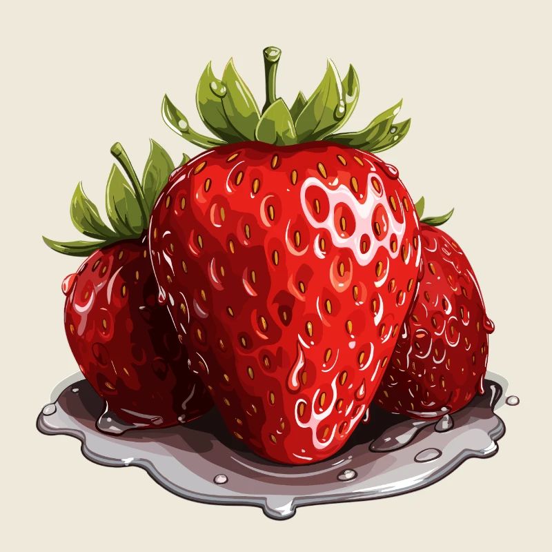Erdbeere - Illustration
