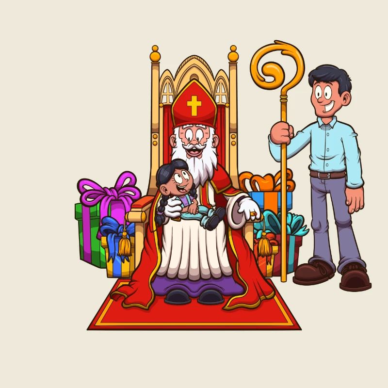 Saint-Nicolas avec enfant