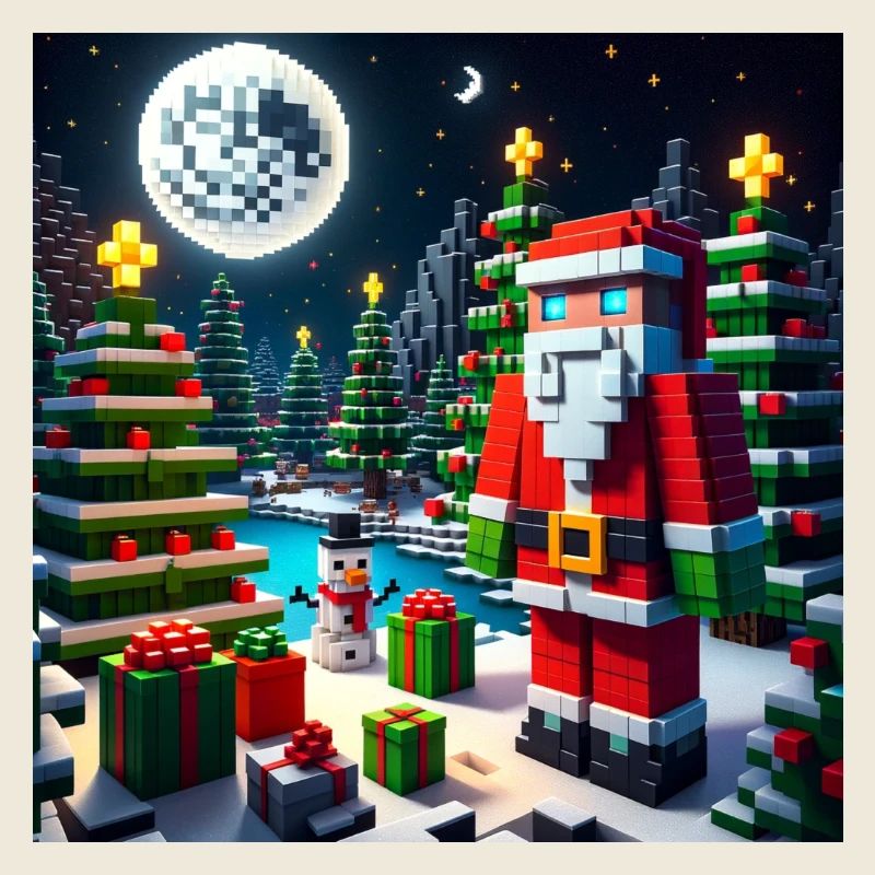 Weihnachtsmann im Pixel-Stil
