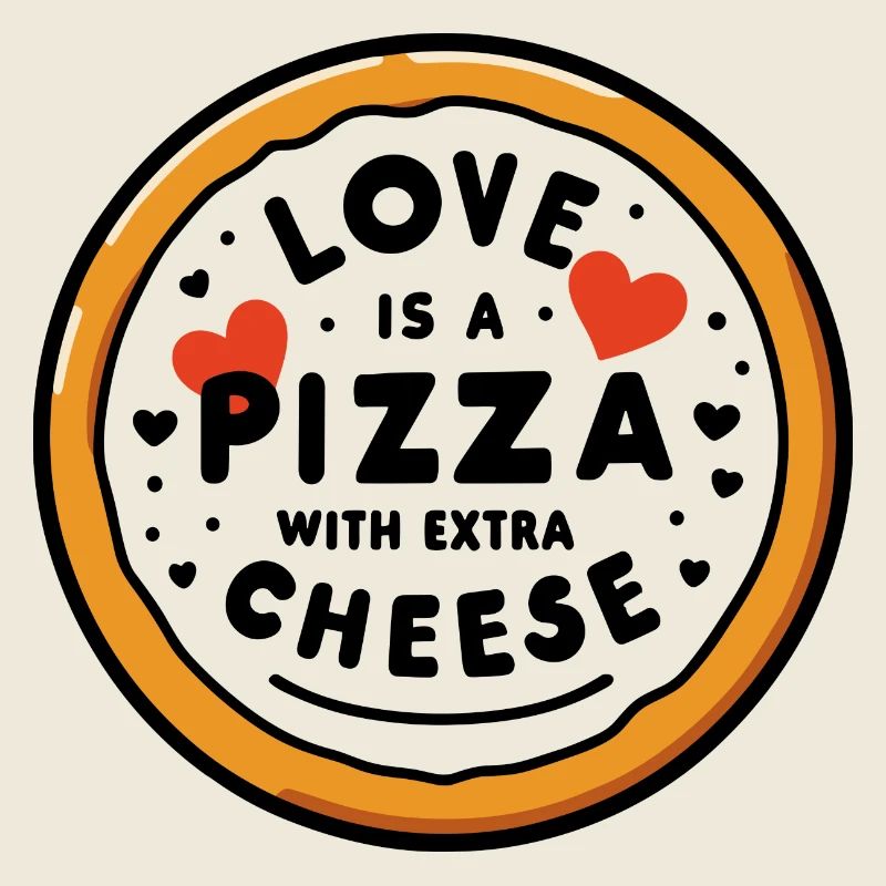 Liebe ist eine Pizza mit extra Käse