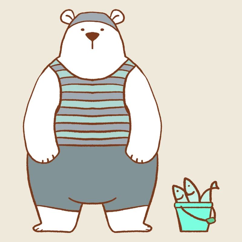 Eisbär im Badeanzug