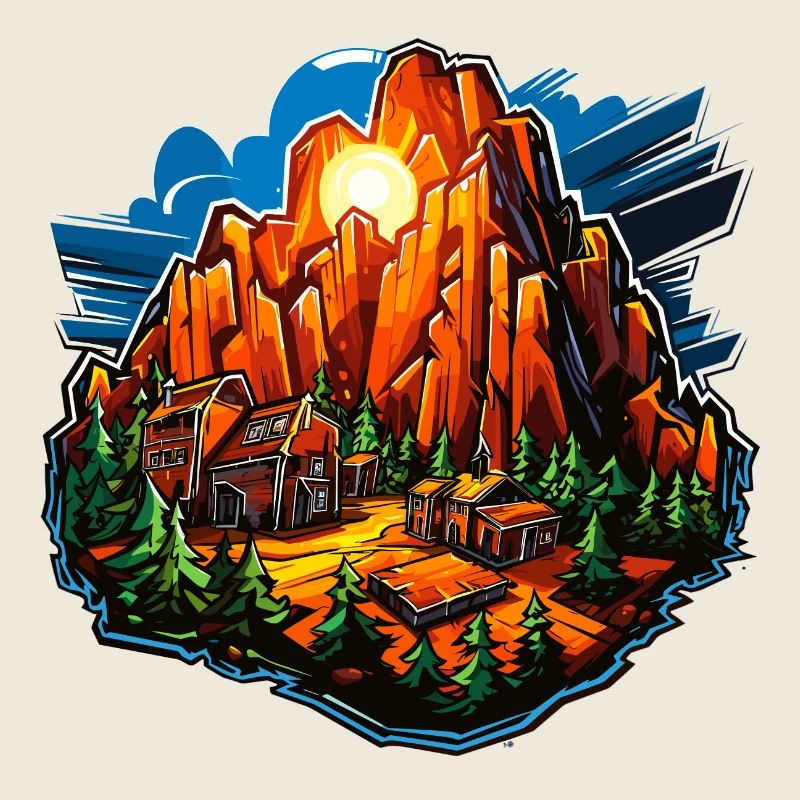 Landschaft - Illustration