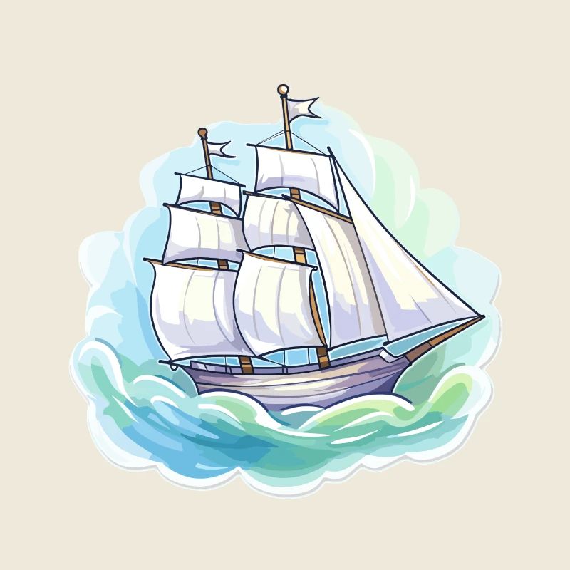 Segelboot - Illustration