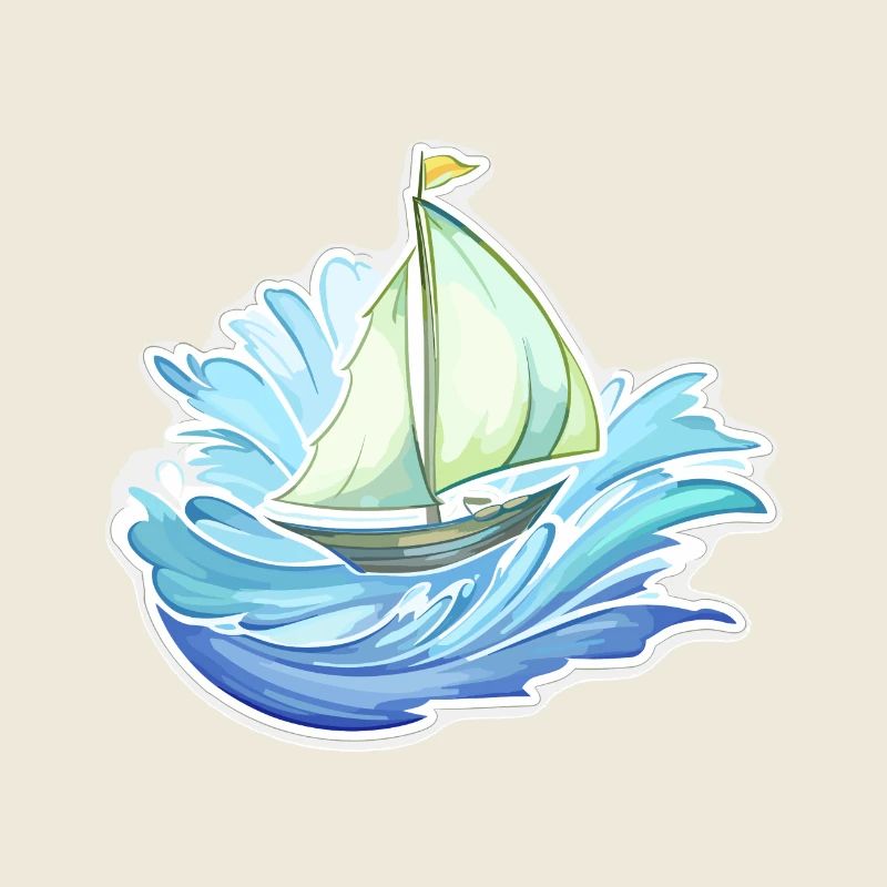 Segelboot - Illustration