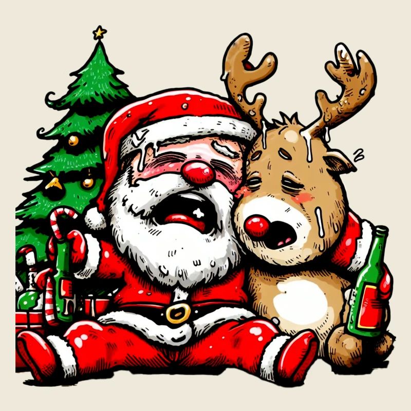 Betrunkener Weihnachtsmann Hohoho