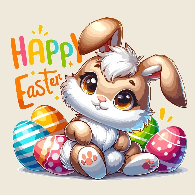 Happy Easter - Easter Bunny Illustration