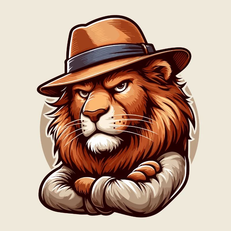 Dessin animé de lion