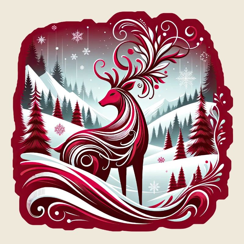 Winter Magic: Elegant Reindeer Design