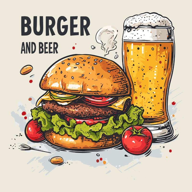Burger Et Bière Nourriture Alcool Dictons Drôles