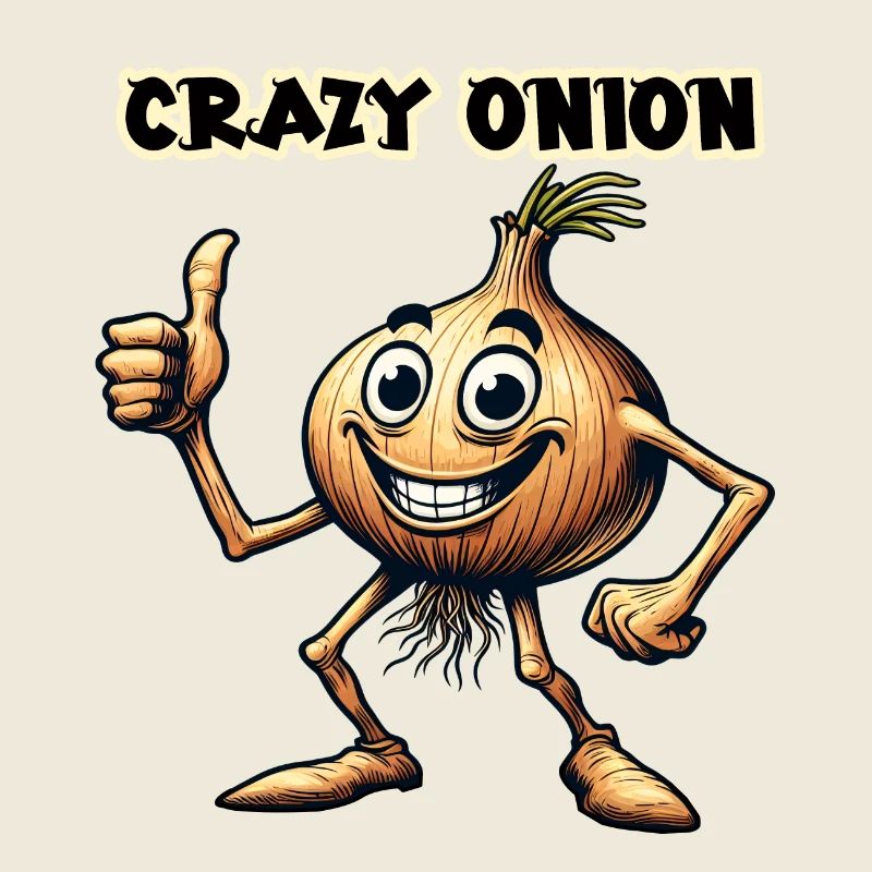 Crazy Veggies: Onion With Goatee and Thumbs Up