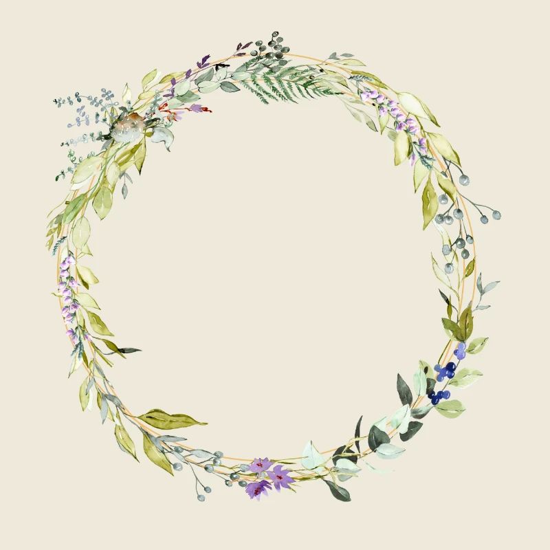 Eucalyptus wreath, minimal, customizable