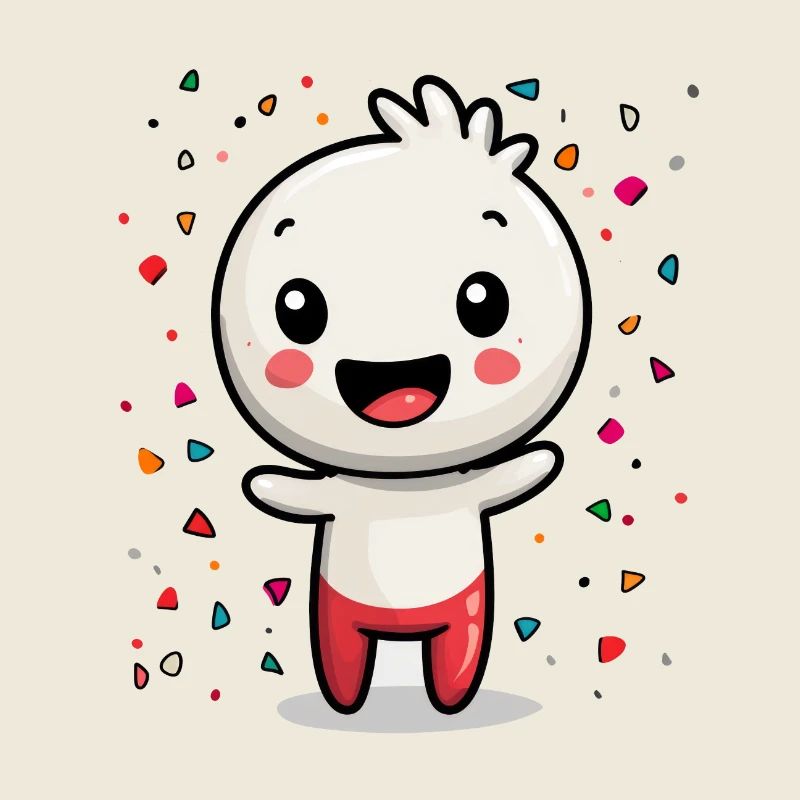 Joie de carnaval avec des confettis