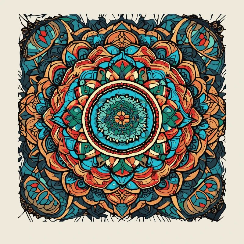 Mandala d’art de rue coloré