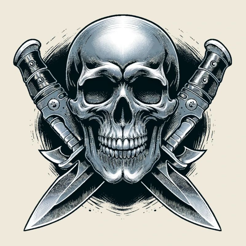 Twin Blades: Schädel zwischen Dolchen
