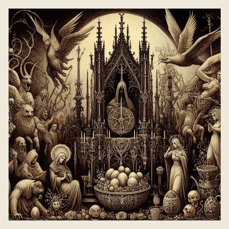 Gothic themed easter art