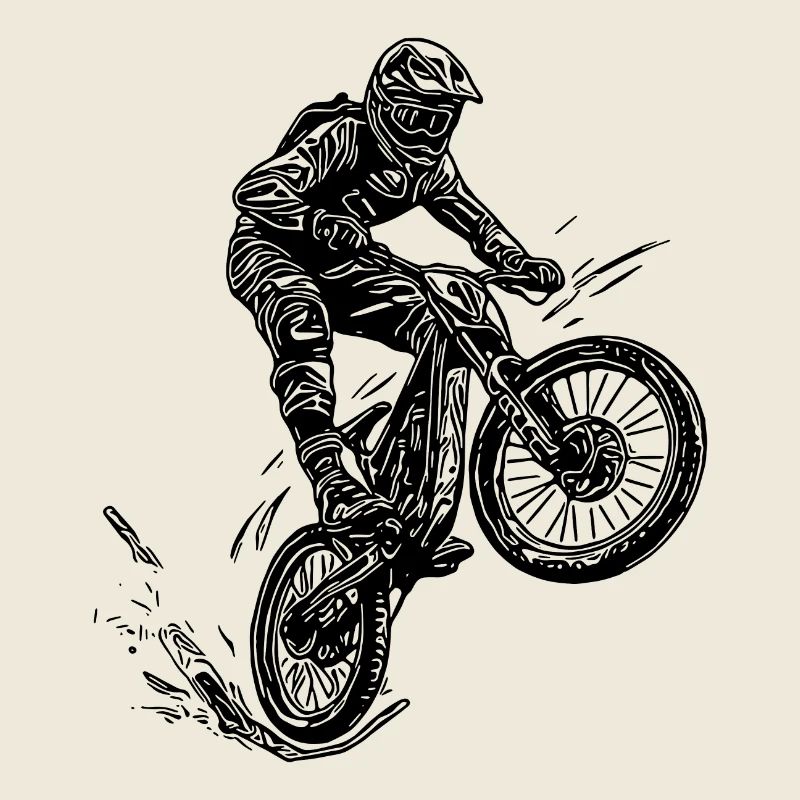 Cool cyclist mountain biker