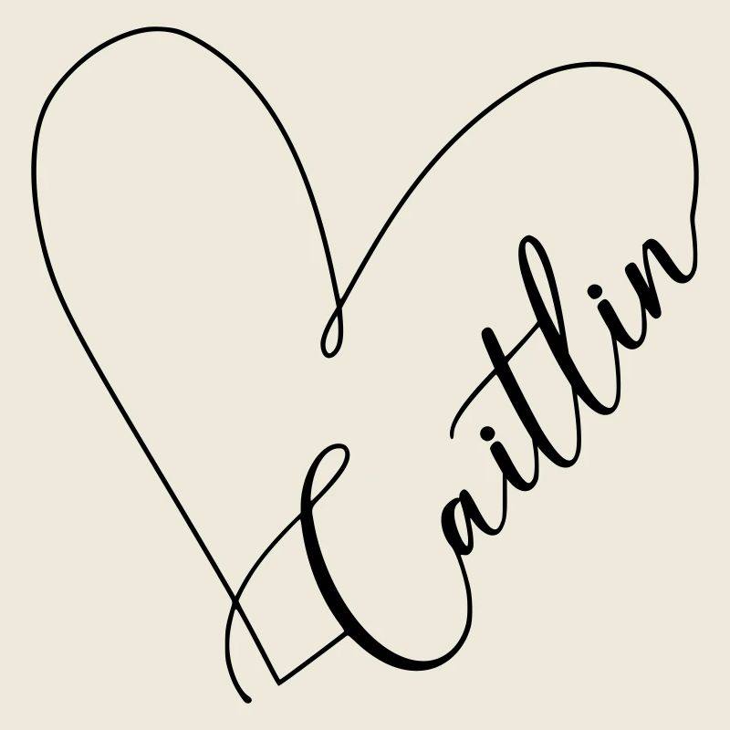 Caitlin Name Heart Line