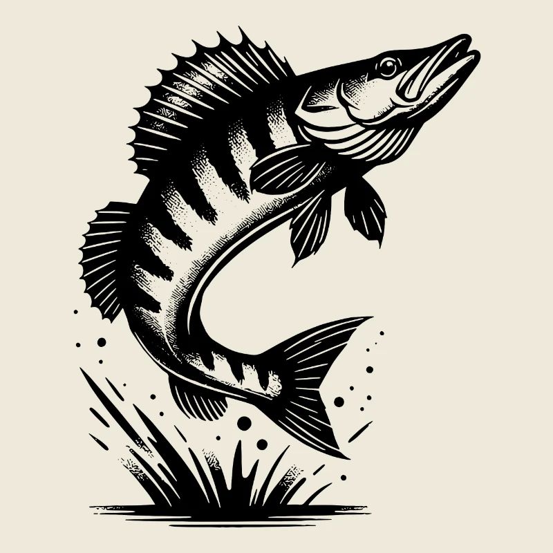 Big Jumping Zander Fish