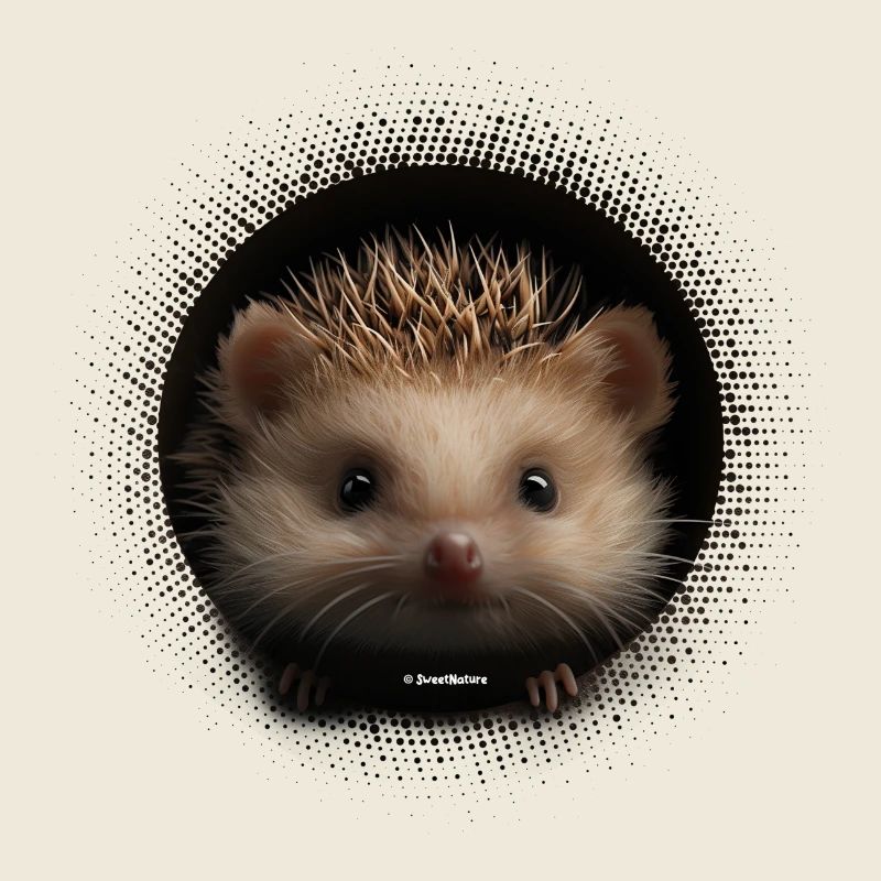 Niedlicher Igel mit Nerz