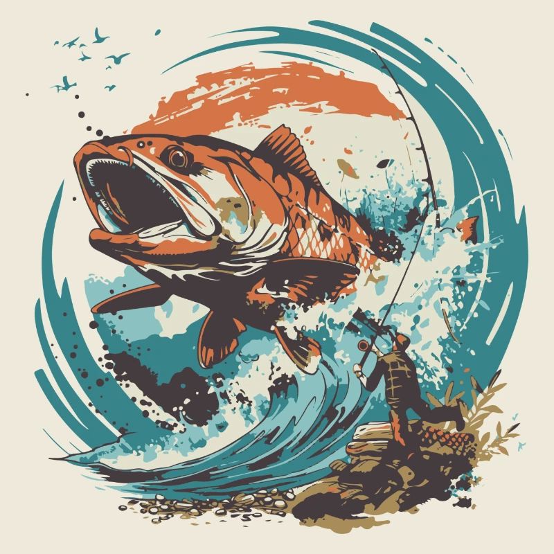 Pêche Pêche Excursion Poisson Lac Canne à pêche pêcheur