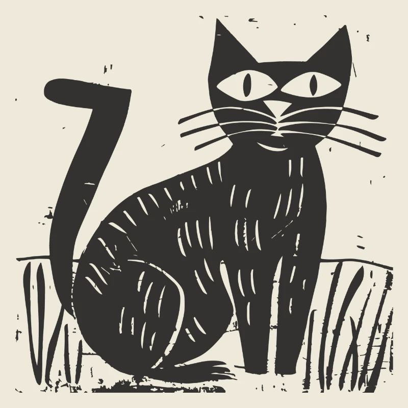 Chat noir chaton chaton Punt ronronner