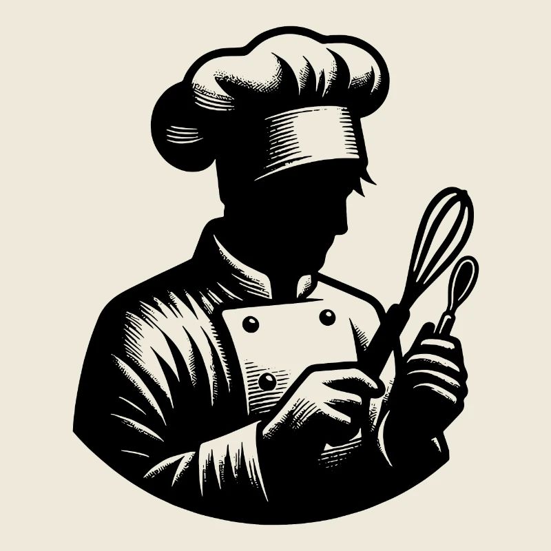 Baker Silhouette Portrait