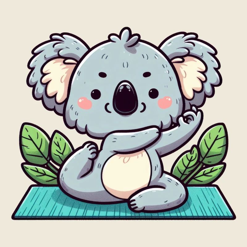 Cute Yoga Koala Bear