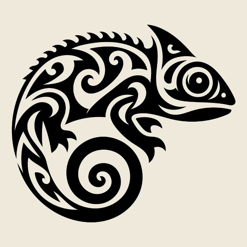 Tatouage mignon petit bébé caméléon