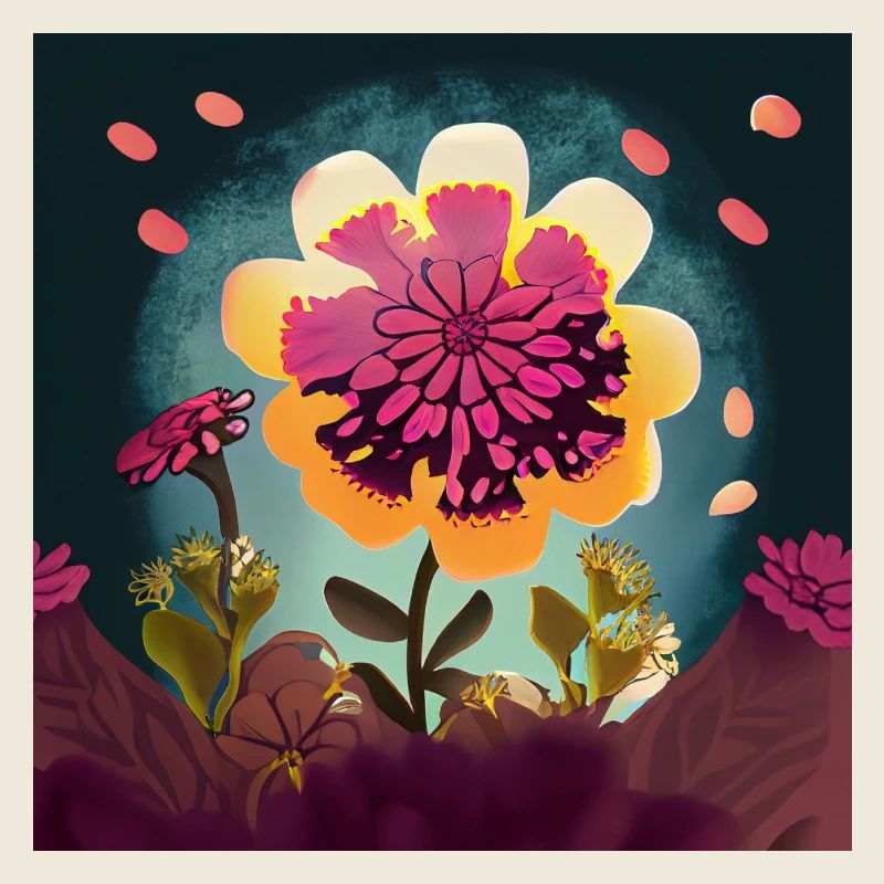 Liberté colorée : Fleur hippie