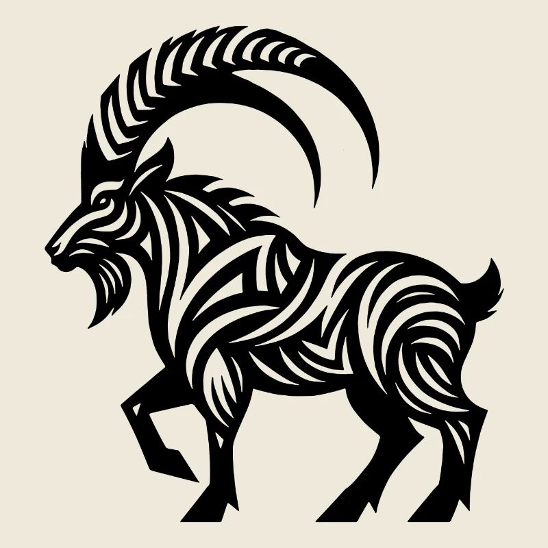 Steinbock Tattoo Style