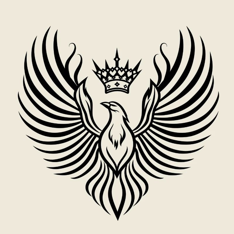 Phoenix with Floating Crown