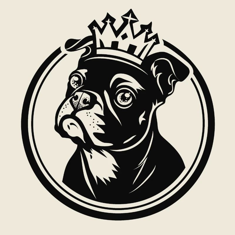Süßer Hund mit Krone