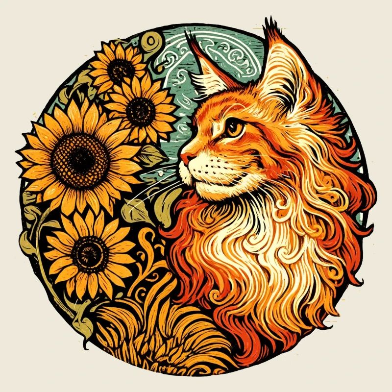 Chat Mainecoon orange