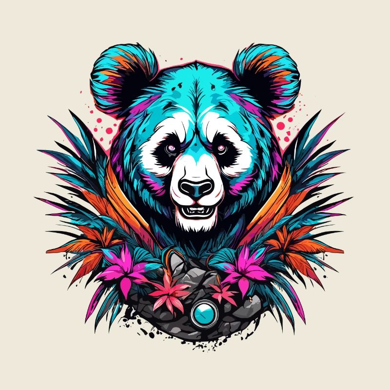 Tattoo / Tier / Kunst / cool / Comic / Panda