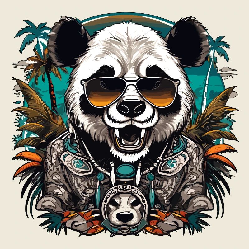 Tattoo / Tier / Kunst / cool / Comic / Panda