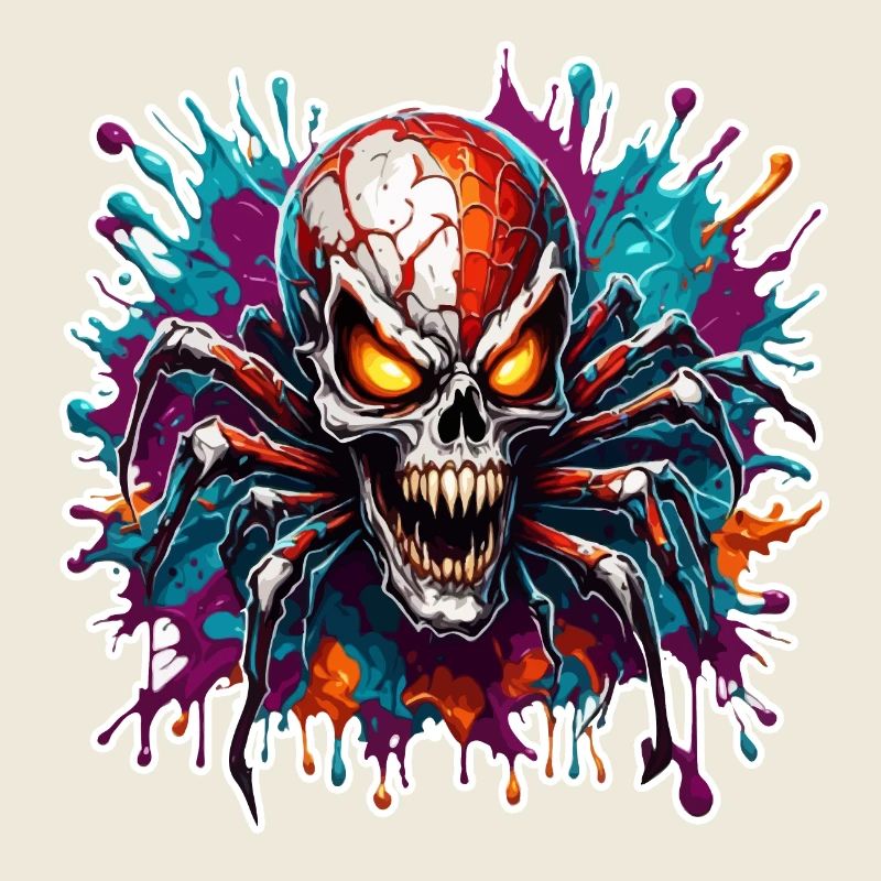 Spinne / Netz / Haustier / Kriechtier / Achtbeiner