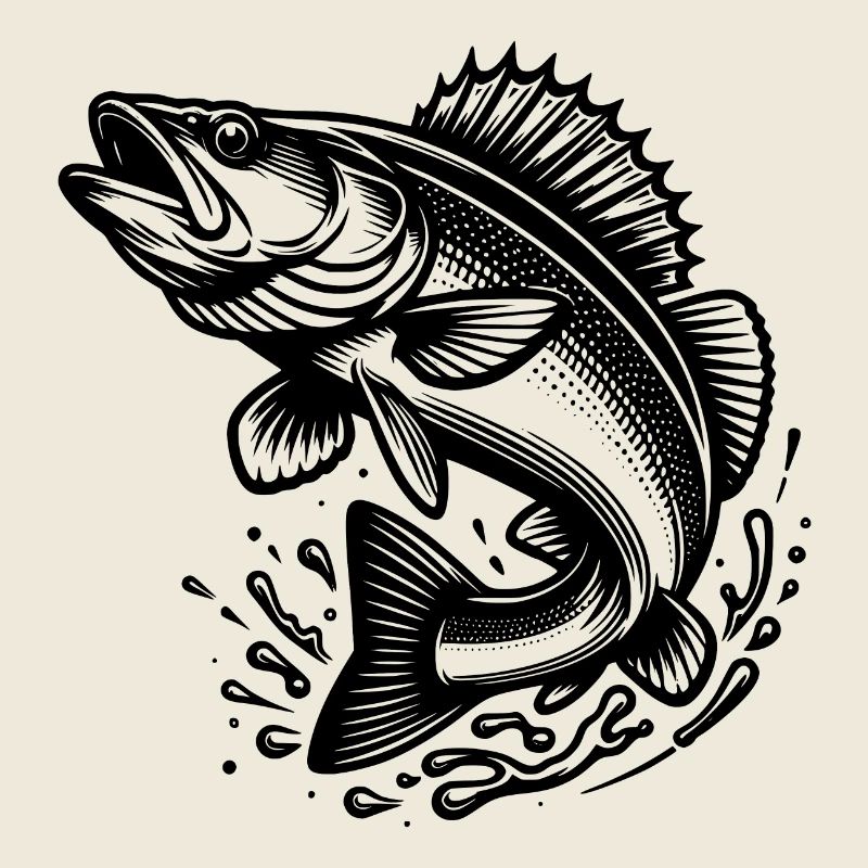 Large Jumping Zander Fish